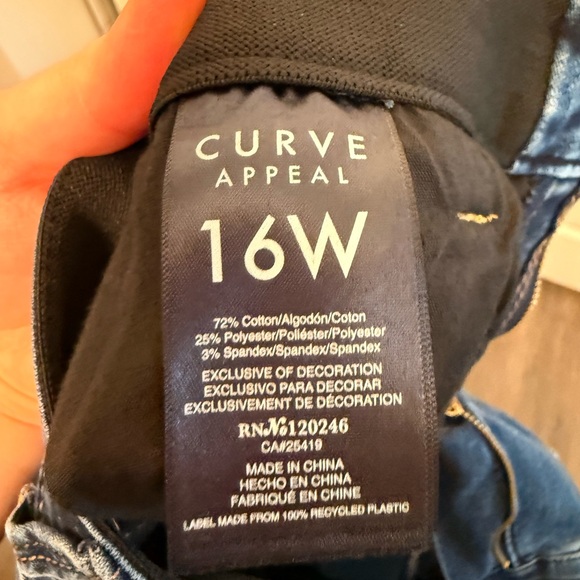 Curve Appeal Dark Blue Denim Jeans - Picture 4 of 4